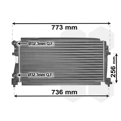 Kuva VAN WEZEL 58002340 Jäähdytin Alumiini 650 322 24 *** IR PLUS Tarvikkeilla Jäähdytysrivat mekaan. kiinnitetyt SKODA: Octavia 3 Combi