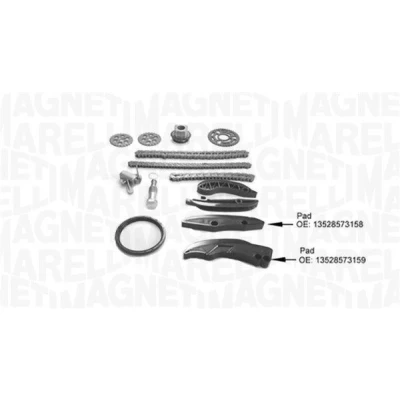 Kuva MAGNETI MARELLI 341500001430 Jakoketjusarja Ketju koteloitu, Yksinkertainen BMW: 5 Touring, 1 Hatchback, Sedan, MINI: Hatchback