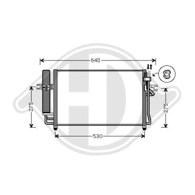 Kuva DIEDERICHS DCC1891 Ilmastoinnin Lauhdutin Vedenerottimella Climate HYUNDAI: Getz