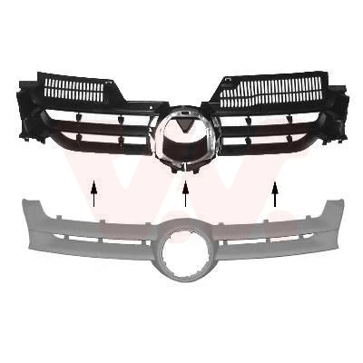 Kuva VAN WEZEL 5894510 Etusäleikkö Uloin osa VOLKSWAGEN: Golf 5