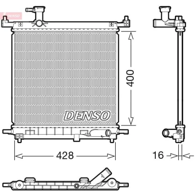 Kuva DENSO DRM46072 Jäähdytin 400 448 16