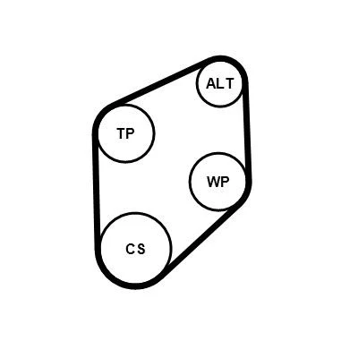 Kuva CONTITECH CT1071K1 Jakohihnasarja 154 MITSUBISHI: GALANT 6