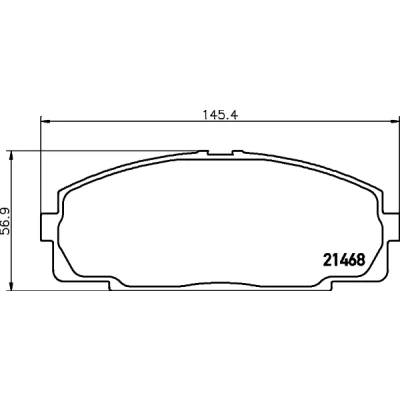 Kuva HELLA 8DB 355 016 921 Jarrupalat Ei kulumisenilmaisimelle TOYOTA: Hiace 4 Kasten, Bus
