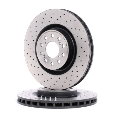 Kuva BREMBO COATED DISC LINE 09.C338.11 Jarrulevyt 350 32 5 rei&#039;itetty/tuuletettu sisältä pinnoitettu hiiliteräs Ruuveilla HONDA: CIVIC 9, 10