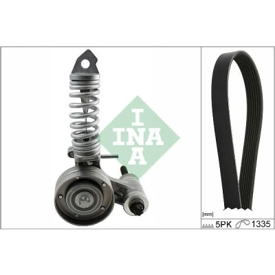 Kuva INA 529 0295 10 Moniurahihnasarja Tarkasta laturin liikkuvuus ja vaihda tarvittaessa. OPEL: Astra J Sports Tourer, Corsa D Hatchback
