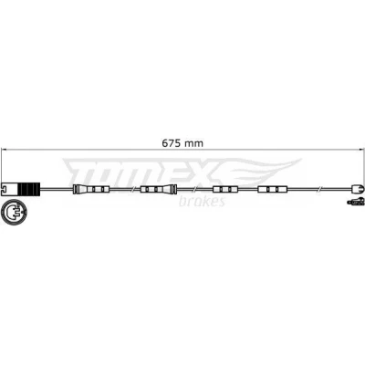 Kuva TOMEX brakes TX 31 36 Jarrupalojen Kulumisen Ilmaisin Etuakseli BMW: X1