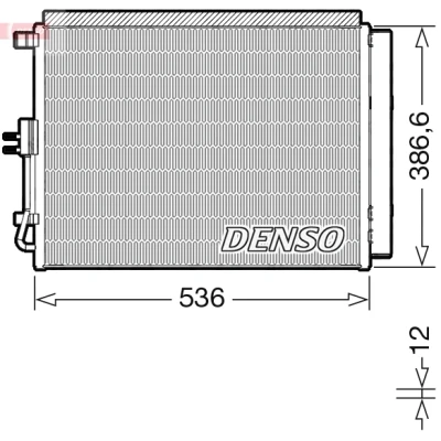 Kuva DENSO DCN43009 Ilmastoinnin Lauhdutin Vedenerottimella R 134a HYUNDAI: i30 II Farmari