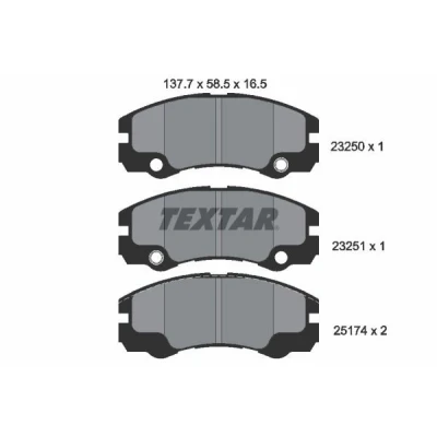 Kuva TEXTAR 2325001 Jarrupalat Kulumisenilmaisemelle OPEL: Frontera B SUV