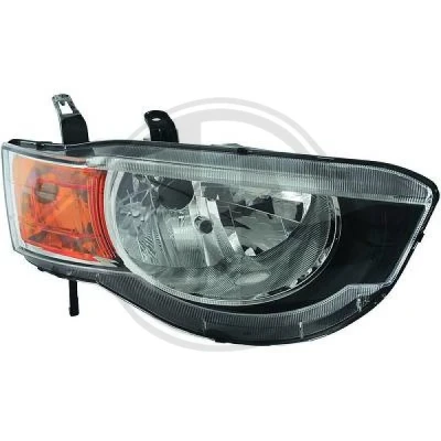 Kuva DIEDERICHS 5807882 Ajovaloumpio Oikea H4 Keltainen Valokorkeussäätimen moottorilla MITSUBISHI: COLT 6