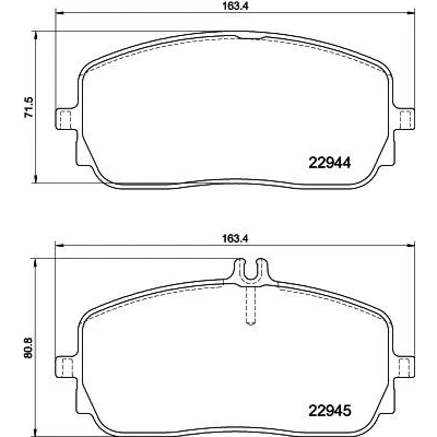 Kuva MINTEX MDB4110 Jarrupalat Kulumisenilmaisemelle Jarrusatulan ruuveilla Tarvikkeilla MERCEDES BENZ: A sarja, GLE, G sarja