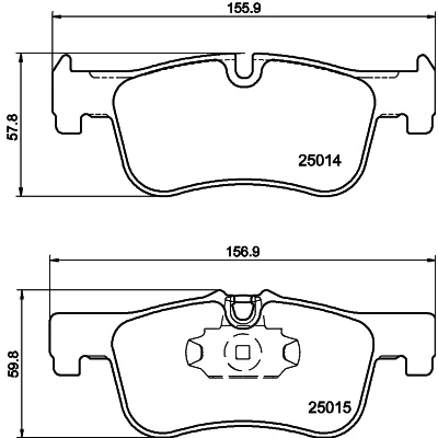 Kuva HELLA 8DB 355 020 201 Jarrupalat Kulumisenilmaisemelle BMW: 1 Hatchback, 2 Coupe