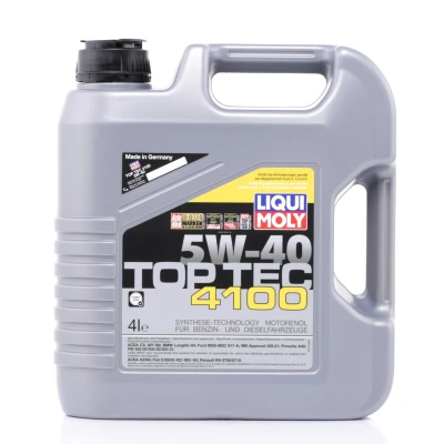 Kuva Liqui Moly Top Tec 4100 5W 40 4l Moottoriöljy 2195 VOLKSWAGEN: Transporter 5, Multivan 5 (7HM, Passat B6 Variant, BMW: 3 Sedan, Touring