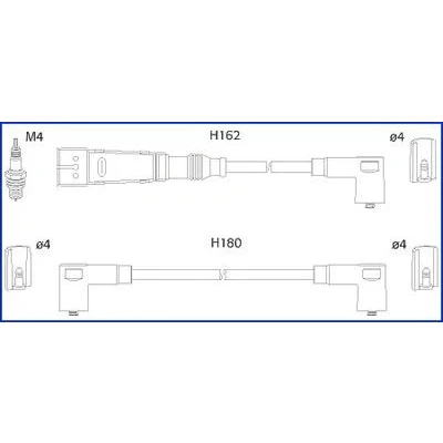 Kuva HITACHI 134784 Sytytysjohto VOLKSWAGEN: Polo III Hatchback, SEAT: Ibiza 2, Inca
