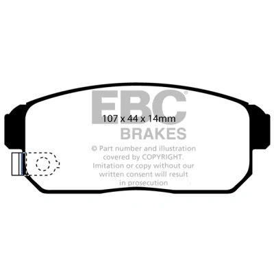Kuva Jarrupalasarja, levyjarru EBC Brakes DP51691NDX
