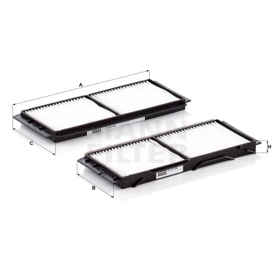 Kuva MANN FILTER CU 26 008 2 Raitisilmasuodatin Hiukkassuodatin 250 102 17 MAZDA: 3 Sedan, Hatchback