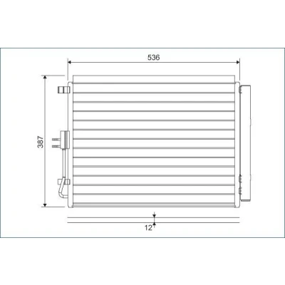Kuva VALEO 822598 Ilmastoinnin Lauhdutin Vedenerottimella Alumiini 387 HYUNDAI: i30 II Farmari