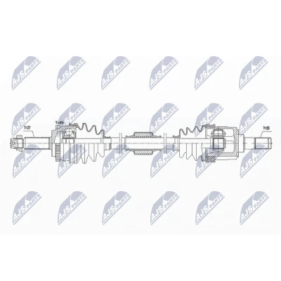 Kuva Vetoakseli, Etuakseli, oikea Hyundai ix20, Kia Venga OE 495011P000, 495011P11