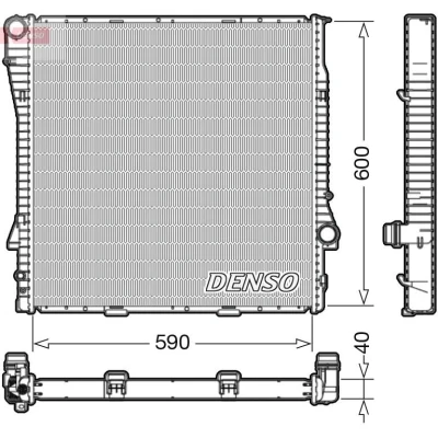 Kuva DENSO DRM05112 Jäähdytin 590 622 40