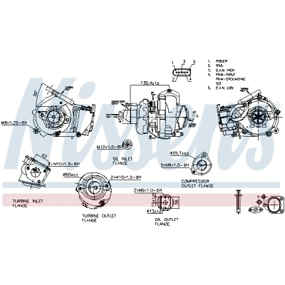Kuva Turboahdin ALPINA D3, D3 Coupé, Kombi, BMW 5 [E60], Touring [E61], X3 [E83] OE 11652287495, 11652433122, 11657794020