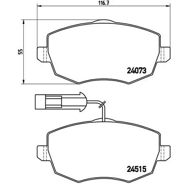 Kuva BREMBO P 23 128 Jarrupalat Sis. kulumisenilmaisimen Jarrusatulan ruuveilla Tarvikkeilla