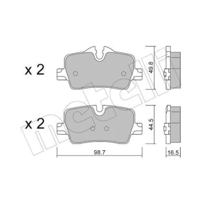 Kuva METELLI 22 1264 0 Jarrupalat Kulumisenilmaisemelle BMW: 3 Sedan, Touring
