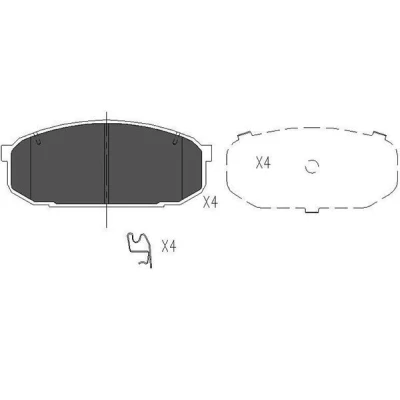 Kuva KAVO PARTS KBP 4528 Jarrupalat akustisella kulumavaroittimella MAZDA: FAMILIA 4, 323 C IV Hatchback