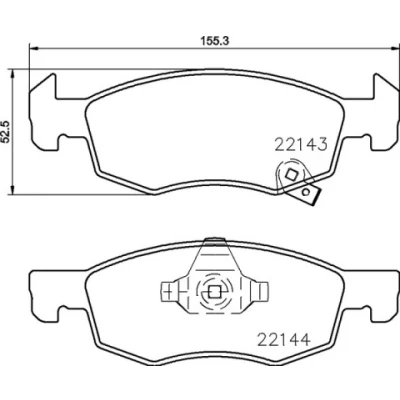 Kuva BREMBO P 59 084 Jarrupalat akustisella kulumavaroittimella Männän lukoilla, Huudonvaimennuspellillä Tarvikkeilla OPEL: Corsa E Hatchback