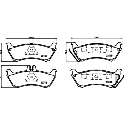 Kuva HELLA 8DB 355 009 241 Jarrupalat Kulumisenilmaisemelle Tarvikkeilla MERCEDES BENZ: ML sarja