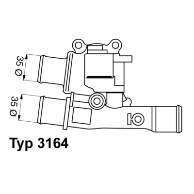 Kuva WAHLER 3164.88 Termostaatti 88 Tiivisteillä