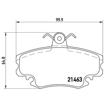 Kuva BREMBO P 68 038 Jarrupalat Ilman kulumisenilmaisinta Jarrusatulan ruuveilla, Huudonvaimennuspellillä tarvikkeita RENAULT: MEGANE 1 Cabriolet