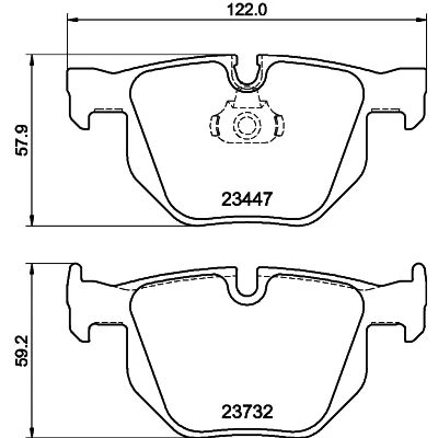 Kuva HELLA 8DB 355 013 941 Jarrupalat Kulumisenilmaisemelle BMW: X5, X6