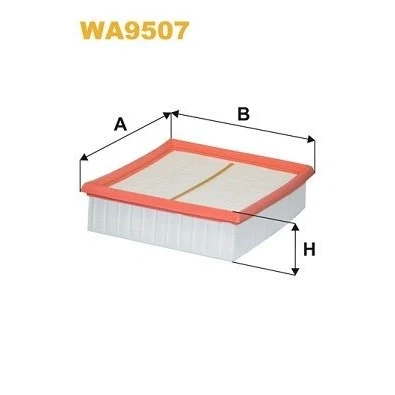Kuva WIX FILTERS WA9507 Ilmansuodatin 57mm 203mm 213mm Suodatinpanos OPEL: Corsa D Hatchback, E Hatchback