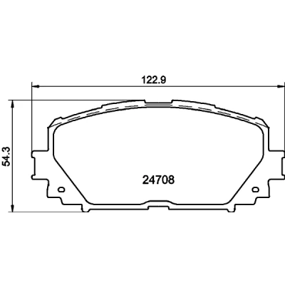 Kuva HELLA 8DB 355 013 901 Jarrupalat Ei kulumisenilmaisimelle TOYOTA: Yaris II Hatchback, III Verso S