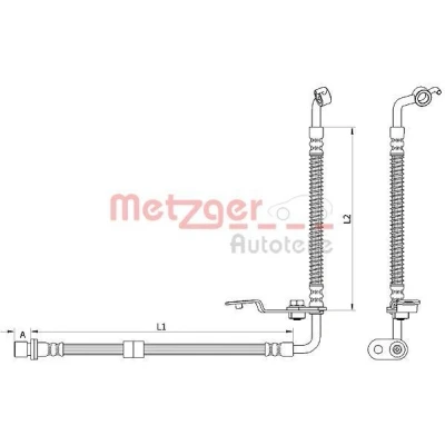 Kuva METZGER 4110878 Jarruletku 255, 270 MAZDA: 6 Sedan, Hatchback, Farmari