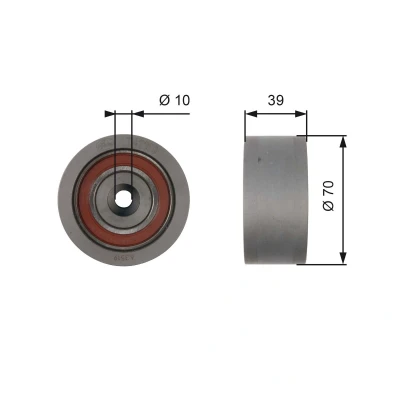 Kuva Ohjainrulla, hammashihna PowerGrip GATES T42159