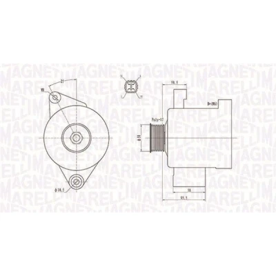 Kuva MAGNETI MARELLI 063731796010 Laturi 12V 80A TOYOTA: HIACE 4 Kasten, Land Cruiser Prado 120, HILUX 3 Pick up