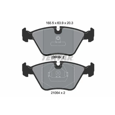 Kuva TEXTAR 2096801 Jarrupalat Kulumisenilmaisemelle BMW: 3 Sedan, 5 7
