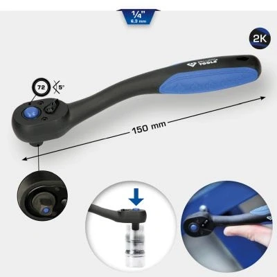 Kuva KS TOOLS BT020900 Räikkä 72 6,3 (1/4&quot;) 150