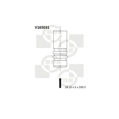 Kuva BGA V165031 Pakoventtiili 28,1mm