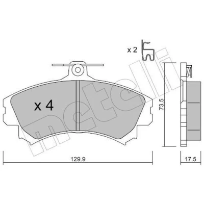 Kuva Jarrupalasarja, levyjarru, Etuakseli MITSUBISHI COLT VI, CZC Cabriolet SMART FORFOUR OE 4544200920, 4605A734, MR977117