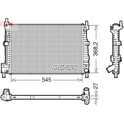 Kuva DENSO DRM44045 Jäähdytin 368 545 27
