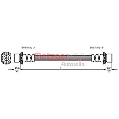 Kuva METZGER 4110023 Jarruletku 318 F10x1 TOYOTA: Yaris I Hatchback