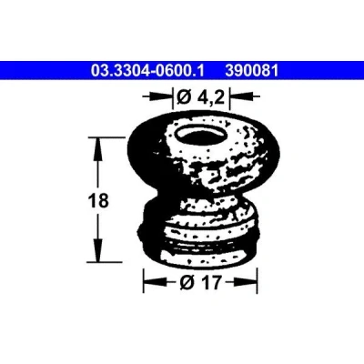 Kuva ATE 03.3304 0600.1 Tulppa, jarrunestesäiliö