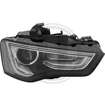 Kuva DIEDERICHS 1045282 Ajovaloumpio Oikea D3S, LED Huomiovalolla Oikeanpuoleiselle liikenteelle LEDillä Valokorkeussäätimen moottorilla