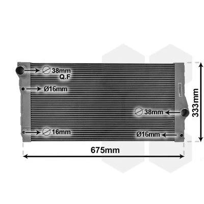 Kuva VAN WEZEL 06002355 Jäähdytin Alumiini 600 326 32 Jäähdytysrivat juotetut BMW: 5 Sedan, 6 Coupe