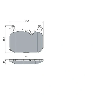 Kuva BOSCH 0 986 424 331 Jarrupalat Low Metallic MINI: Hatchback, Clubman