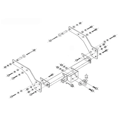 Kuva Vetokoukku, vakio TOYOTA HILUX Flak/chassi, Pick up IV, V, VI OE