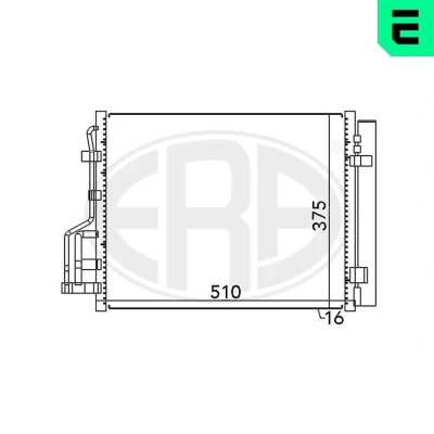 Kuva ERA 667122 Ilmastoinnin Lauhdutin Vedenerottimella KIA: cee‘d I Hatchback, Farmari, HYUNDAI: i30 Hatchback