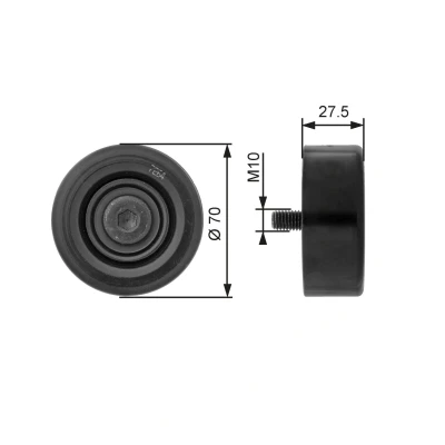 Kuva GATES FleetRunner Micro V Kit T36206 Ohjainrulla HYUNDAI: Matrix, Sonata V, KIA: Sportage II