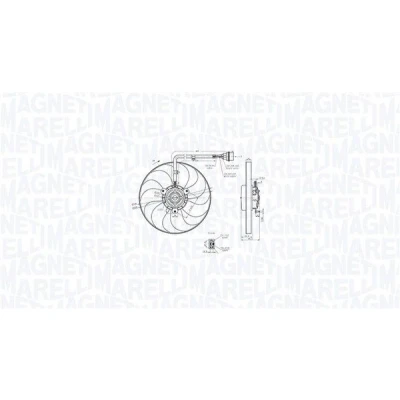Kuva MAGNETI MARELLI 069422847010 Jäähdyttimen Tuuletin 348 12 198 VOLKSWAGEN: Golf 4 Variant, 4, Bora Sedan, AUDI: TT Coupe, A3 Hatchback